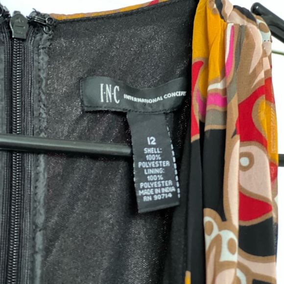 INC International Concepts Long Sleeve Cold Shoulder Size 12 Maxi Dress - Picture 3 of 11